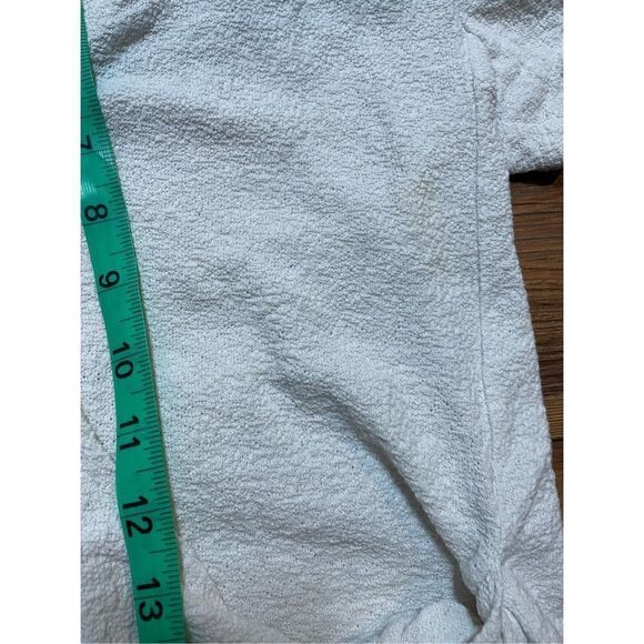 Madewell Wrap front tie Shirt Womens Small S Short Sleeve V Neck Pullove… - Picture 9 of 9